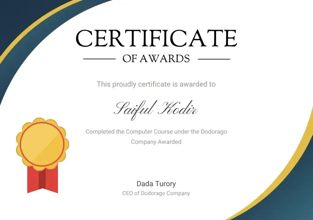 Certificate